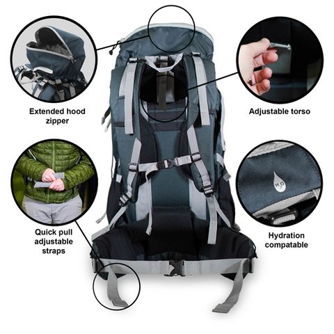 Lightweight internal top frame backpack